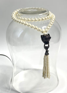 Pearl Necklace with Pearl Tassels