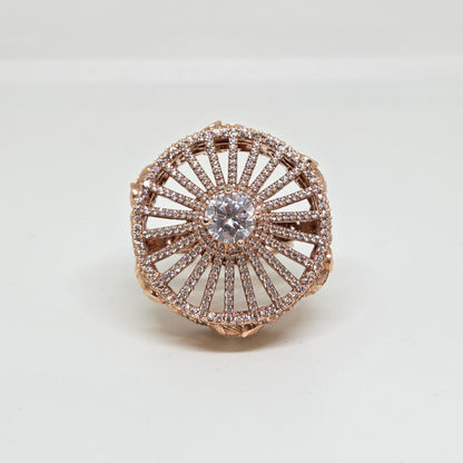 Rose Gold Zircon Ring