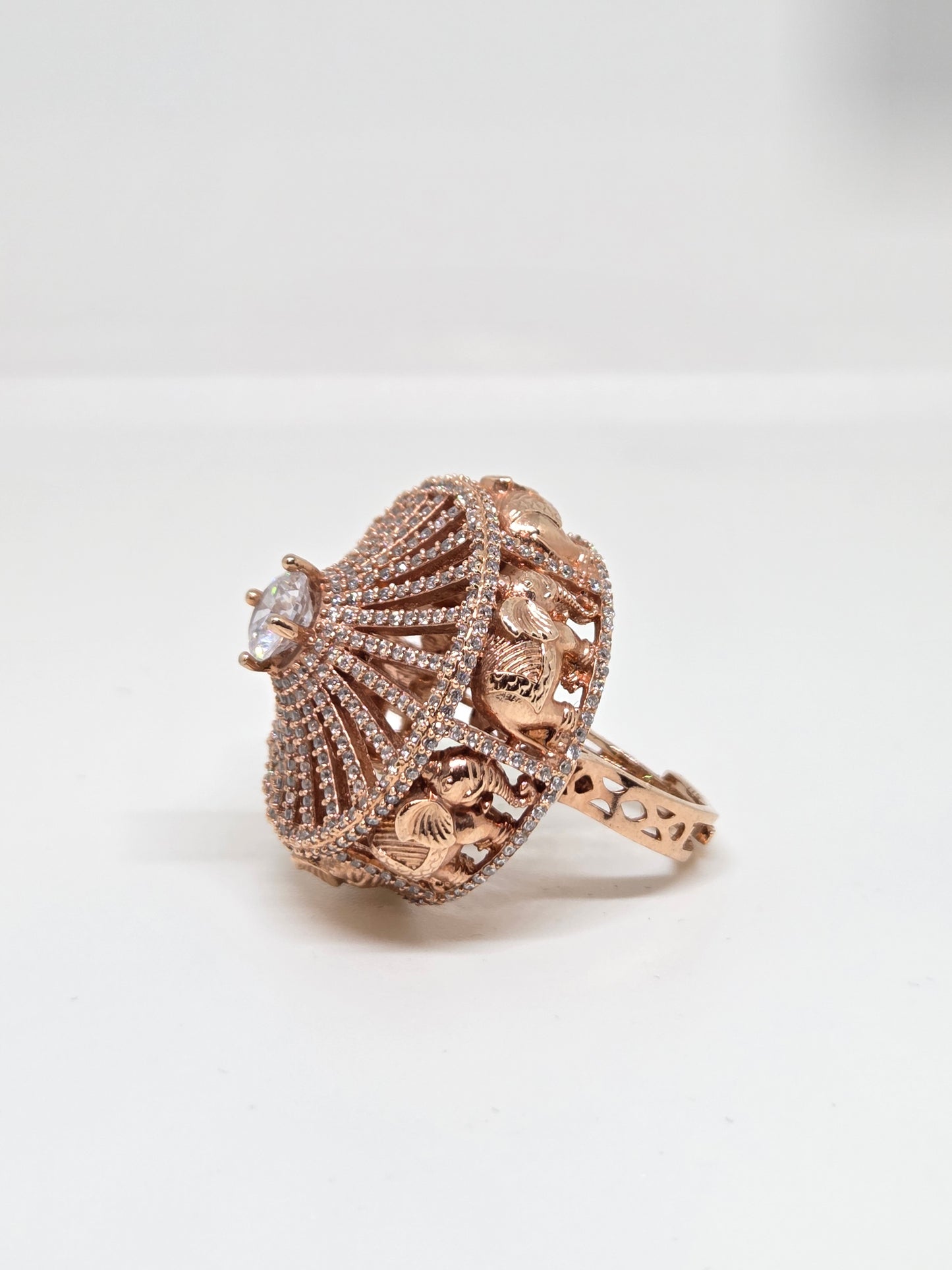Rose Gold Zircon Ring