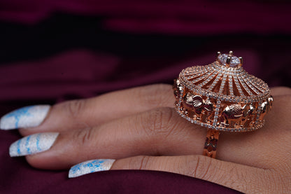 Rose Gold Zircon Ring