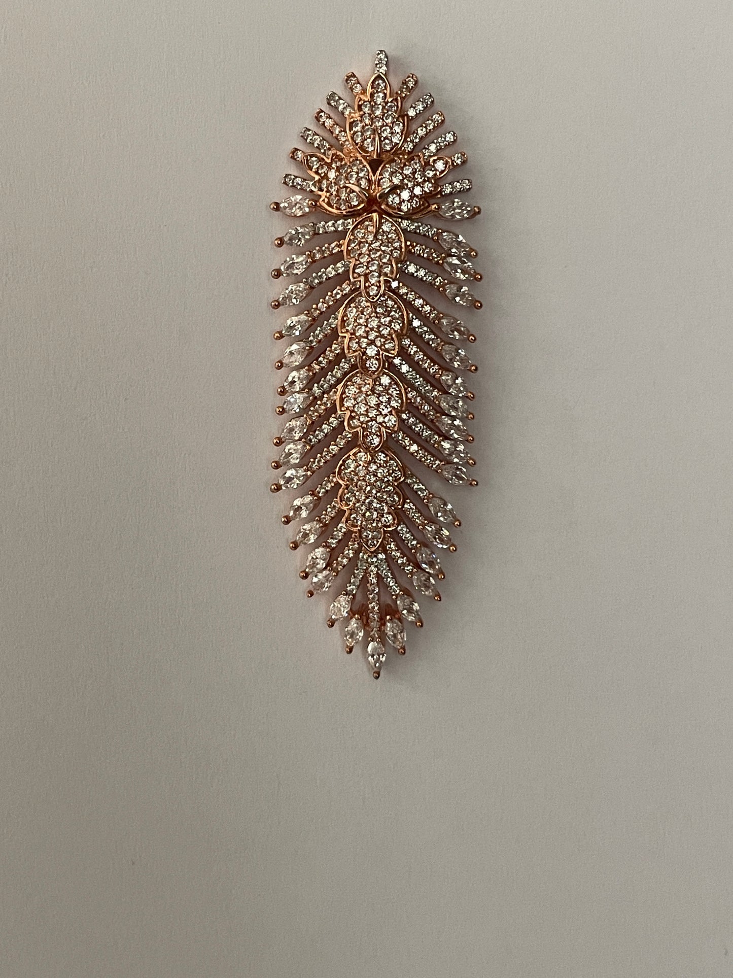 Gold Finish Zircon Earrings