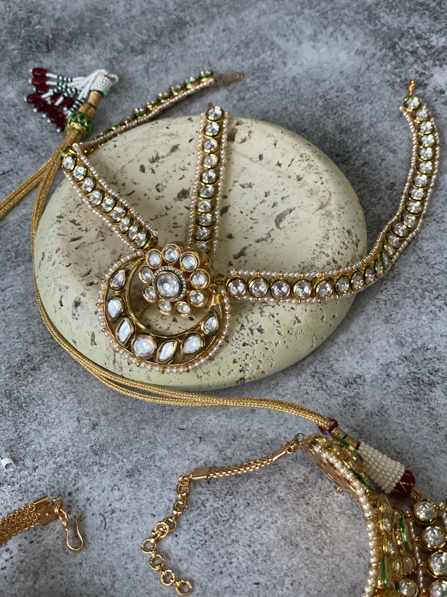 Heavy Bridal Kundan Jewellery Complete Set