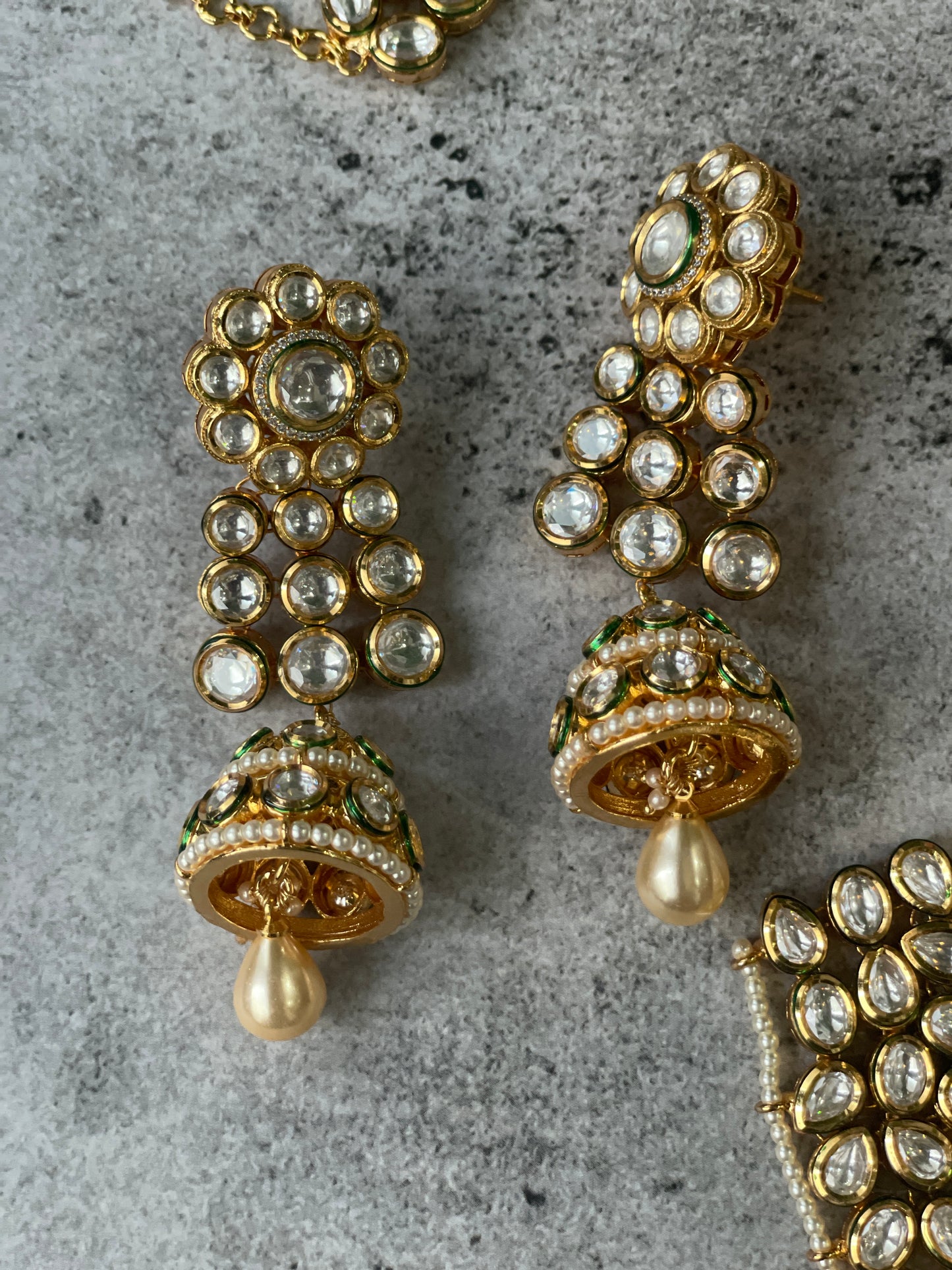 Heavy Bridal Kundan Jewellery Complete Set
