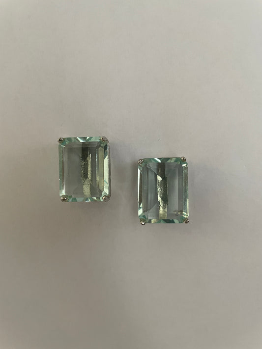 Studs Earrings on White Finish