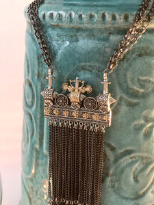 Oxidised German Silver Long Handmade Necklace