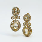 Gold Finish Kundan Earrings
