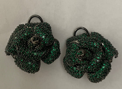 Zircon Rose Flower Studs