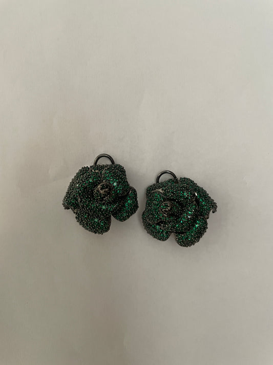 Zircon Rose Flower Studs