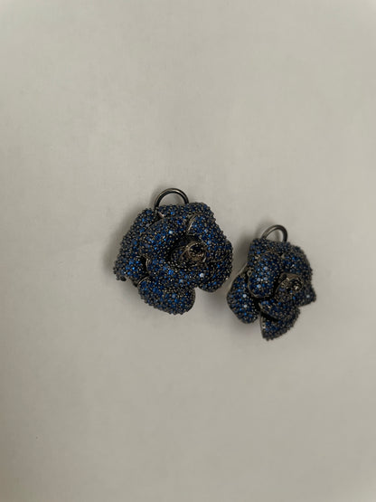 Zircon Rose Flower Studs