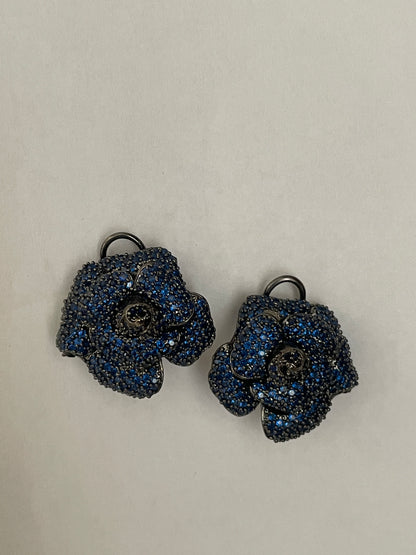 Zircon Rose Flower Studs
