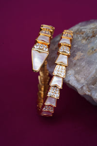 Malachite and Zircon Studded Bracelet