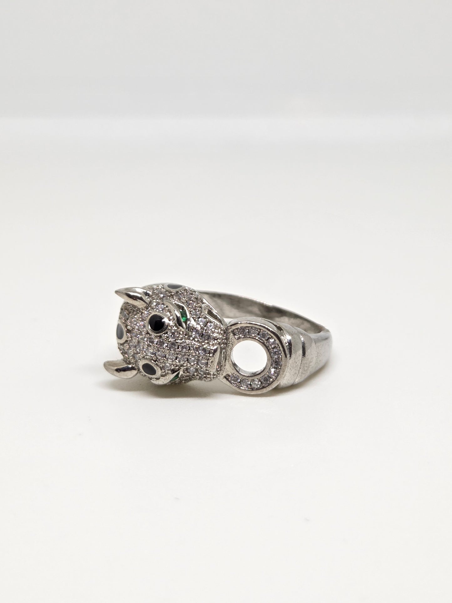 Zircon Studded Leopard Ring