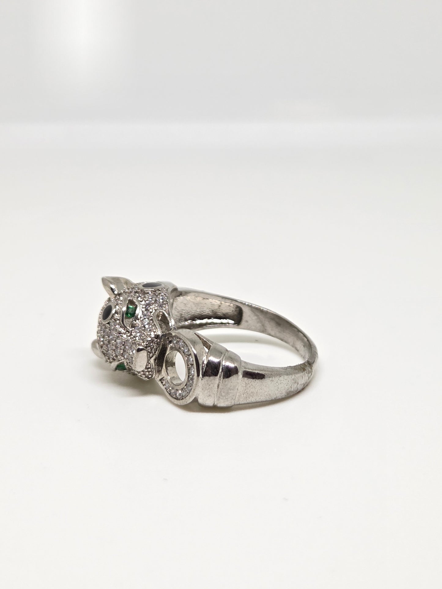 Zircon Studded Leopard Ring