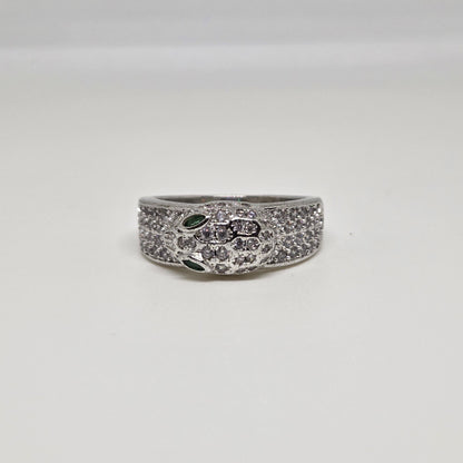 Studded White Finish Ring