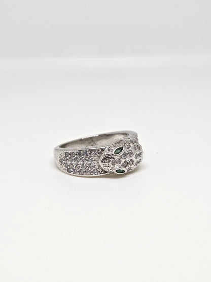 Studded White Finish Ring
