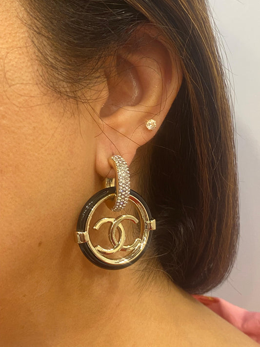 Enamel Double Hoops