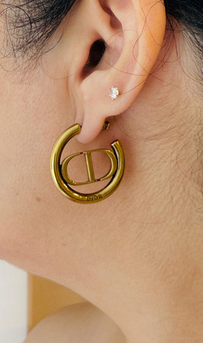 Gold Finish Minimal Hoops