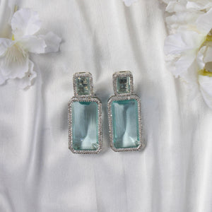 Transparent Doublet Crystal Earrings