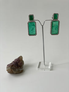 Transparent Doublet Crystal Earrings