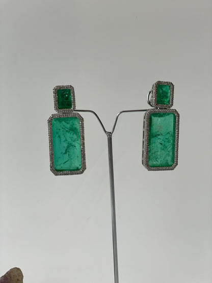Transparent Doublet Crystal Earrings