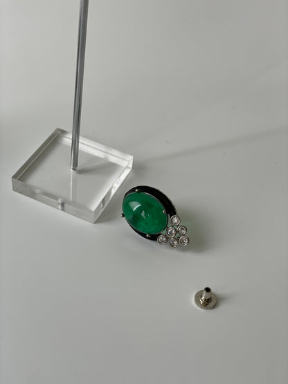 Green Doublet Mini Stud Earrings
