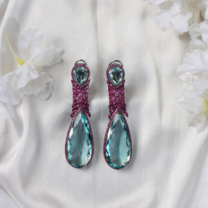 Zircon and Clear Crystal Earrings