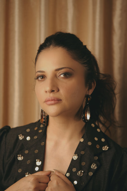 Teardrop Doublet Danglers with Enamel