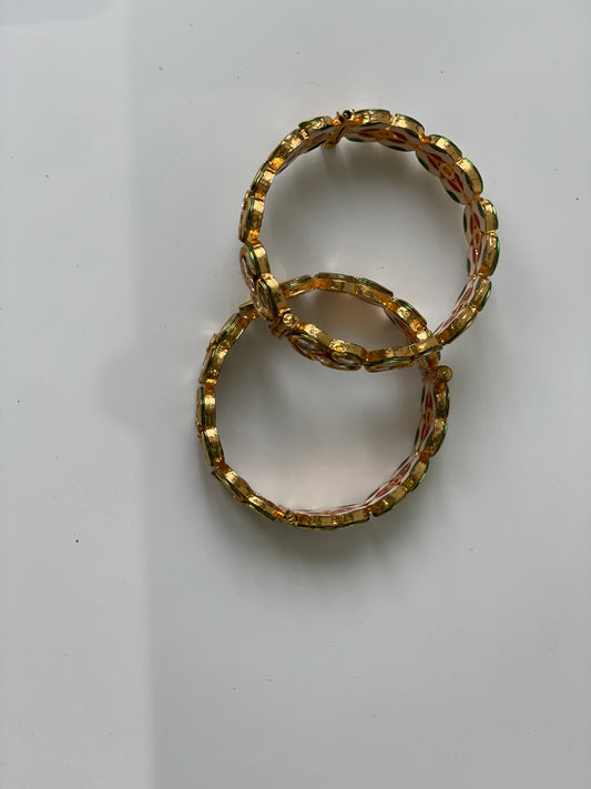 Openable Kundan Bangle Set