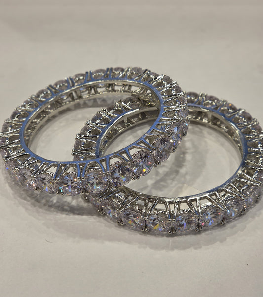 Rose Gold bangles with Inspired Solitaires