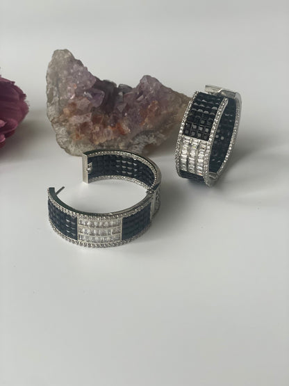 Zircon Studded Hoops