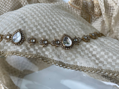 Gold Finish Kundan SheeshPhool