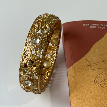 Temple Filigree Gold Plated Bangle