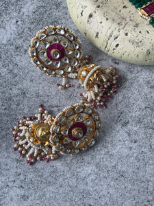 Long Pacchi Kundan Beaded Necklace Set