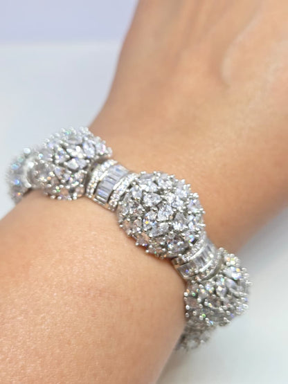 Crystal Bloom Faux Diamond Bracelet