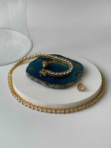Classic Gold Finish Zircon Necklace Set