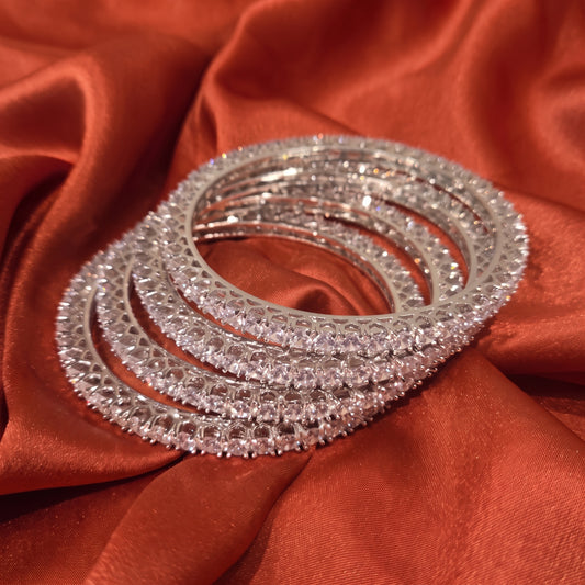 Eternal Sparkle Zircon Bangle Set of Four