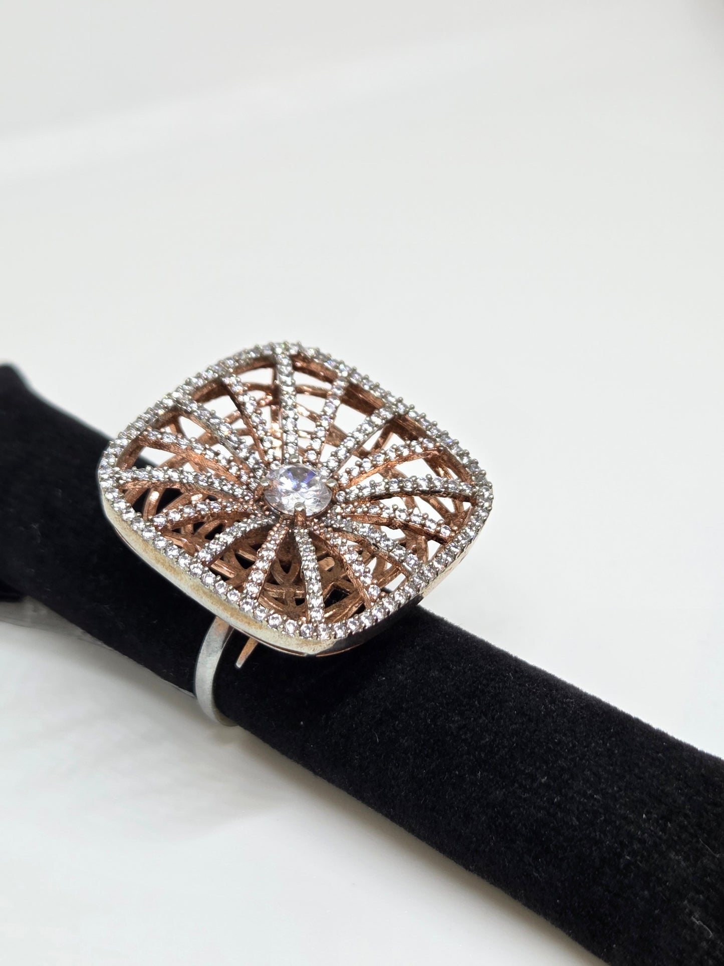 Rose Gold And Zircon Ring