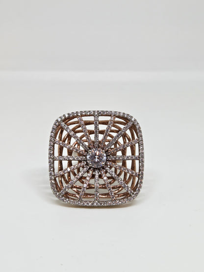 Rose Gold And Zircon Ring