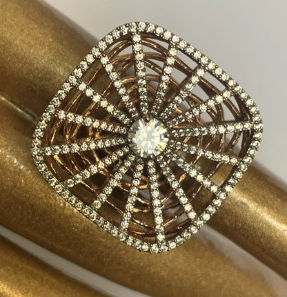 Rose Gold And Zircon Ring
