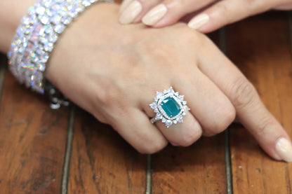 Sparkly Colorstone Zircon Ring