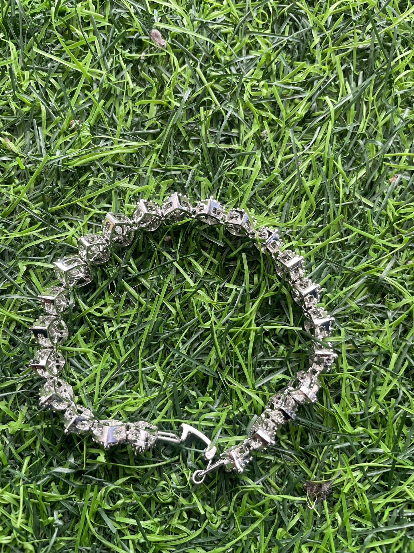 White Finish Marquise Shaped Zircon Bracelet