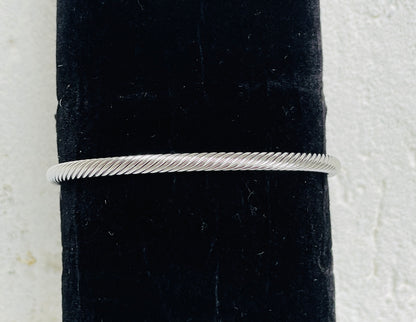 Spiral Open Studded Two Tone Cuff Bracelet