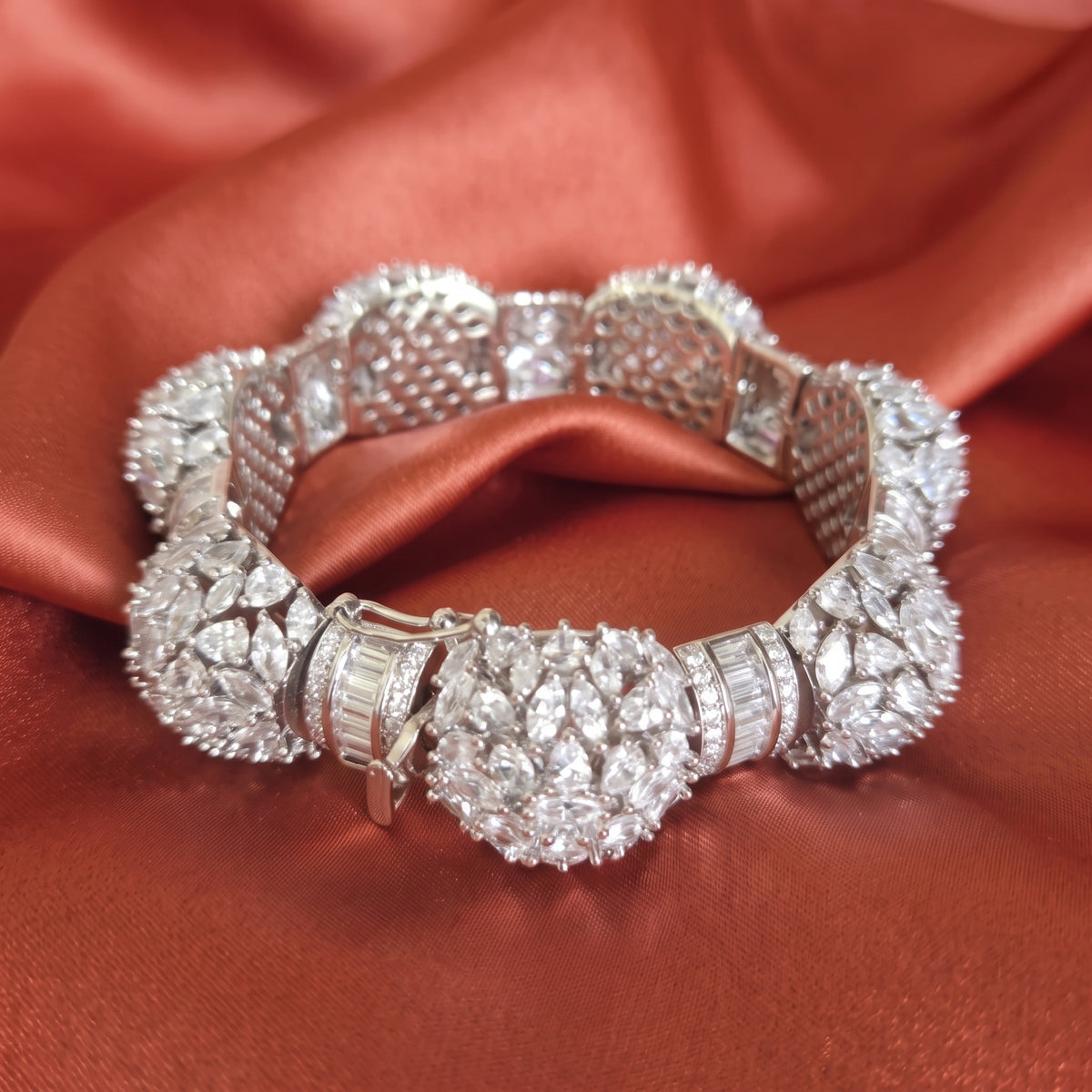 Crystal Bloom Faux Diamond Bracelet