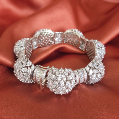 Crystal Bloom Faux Diamond Bracelet
