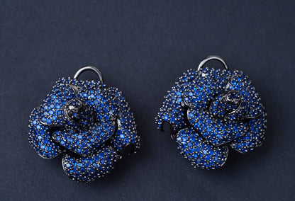 Zircon Rose Flower Studs