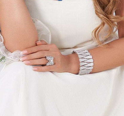 Chunky Zircon Studded BraceletStudio6Jewels