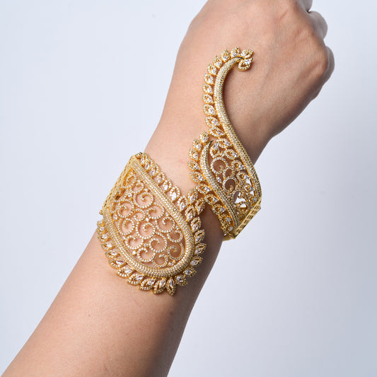 Royal Zircon Diamonds Cuff Bracelet