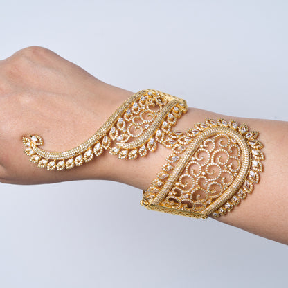 Royal Zircon Diamonds Cuff Bracelet