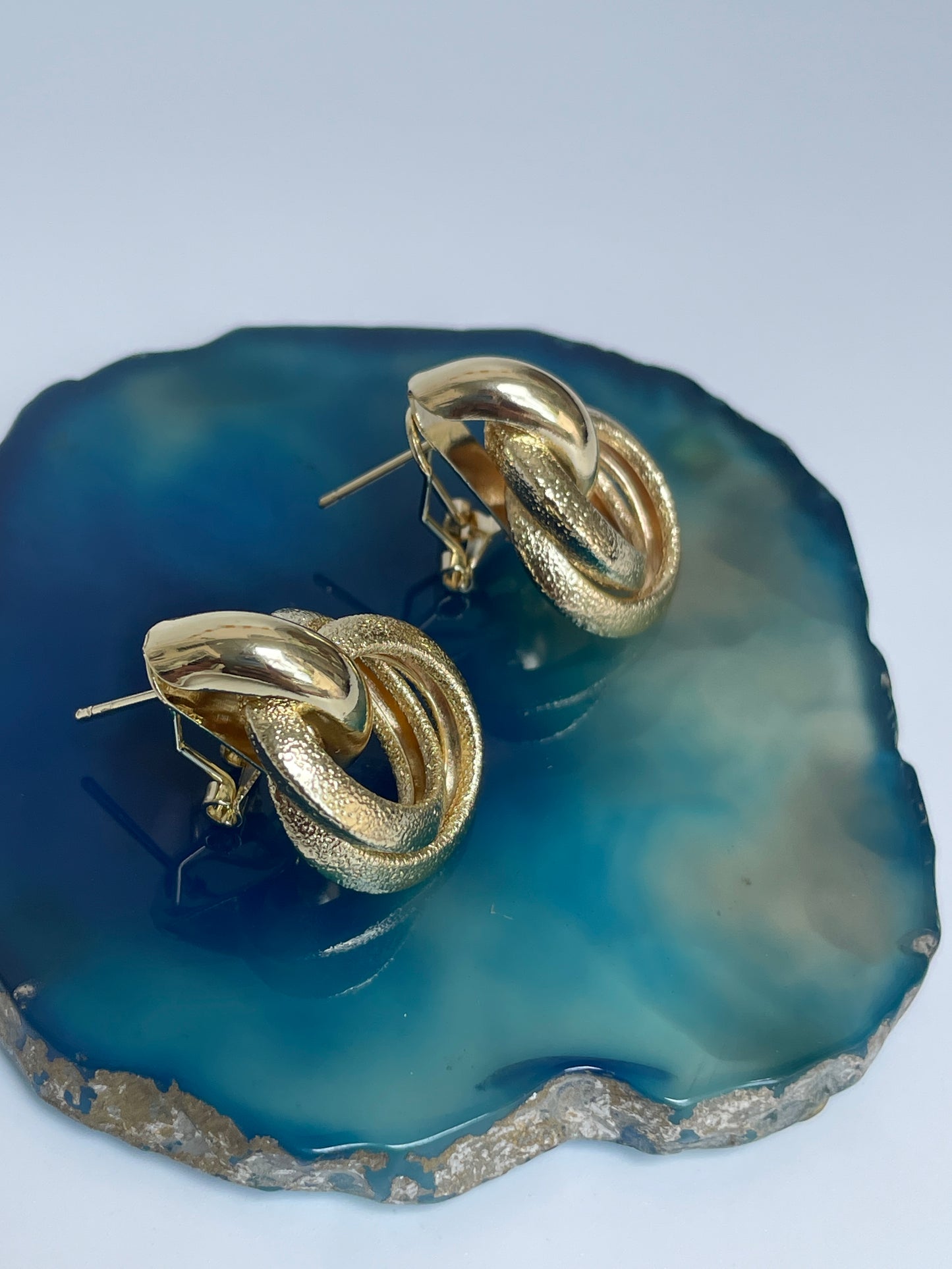 Gold Finished Interloop Studs