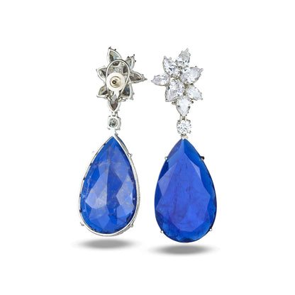 Deep Blue Zircon Danglers